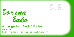 dorina bako business card